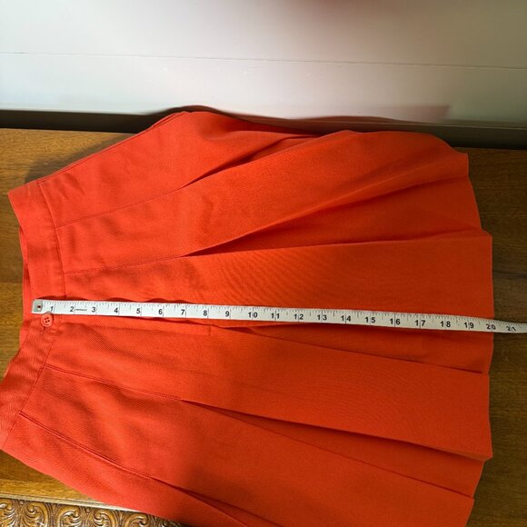 E.R. Gerard New York Orange/Tangerine Suit with Pleated Skirt Sz 6 - Picture 13 of 15